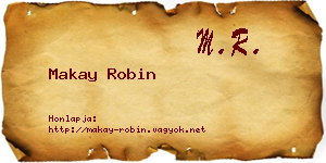 Makay Robin névjegykártya
